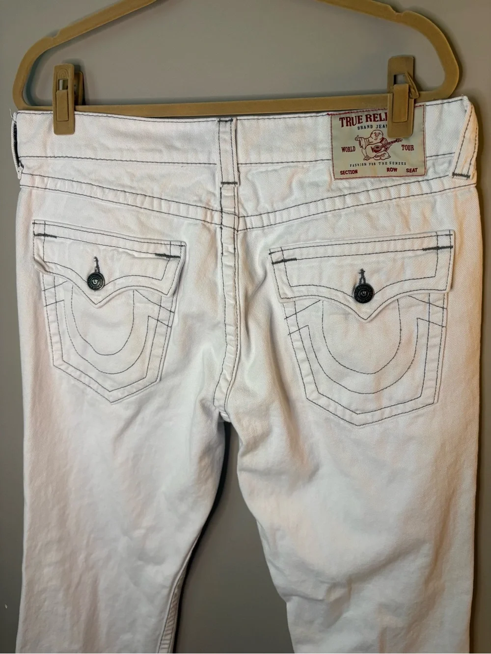 True Religion Ricky Jeans 34 Light Wash Relaxed Straight Streetwear Y2K Skater